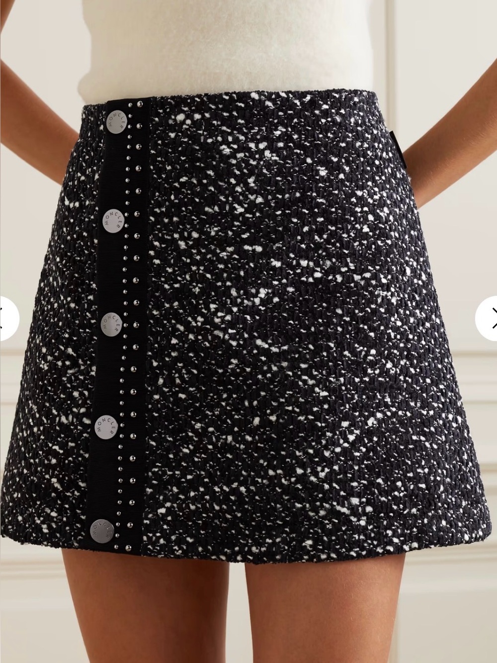 Moncler Bouclé mini skirt